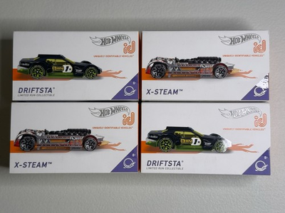 #ad Hot Wheels ID Series 2 HW Daredevils Driftsta x2 amp; X Steam x2 Fast Ship $29.99