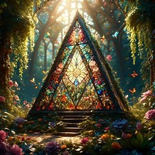 Sunrise Tree Flower Diamond Painting Kits for Adults, 5D Diamond Art Kits for Ad