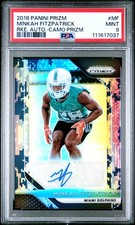 2018 PANINI PRIZM RC AUTOS CAMO PRIZM #MF MINKAH FITZPATRICK 20/25 PSA 9 AUTO