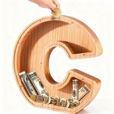 Bemaystar Letter Piggy Bank for Kids-Kids Piggy Bank for Boys Girls, 9 Inch W...