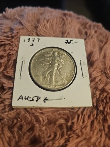 Photo of a 1937-S Walking Liberty Half Dollar from an eBay listing that sold on Jul 17, 2026
