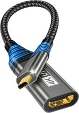 Micro HDMI to HDMI Adapter,4K 60Hz 3D 1080P Type D to A adapter cable supports