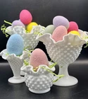 Vintage Fenton Hobnail 4 Pc Milk Glass Lot [939]