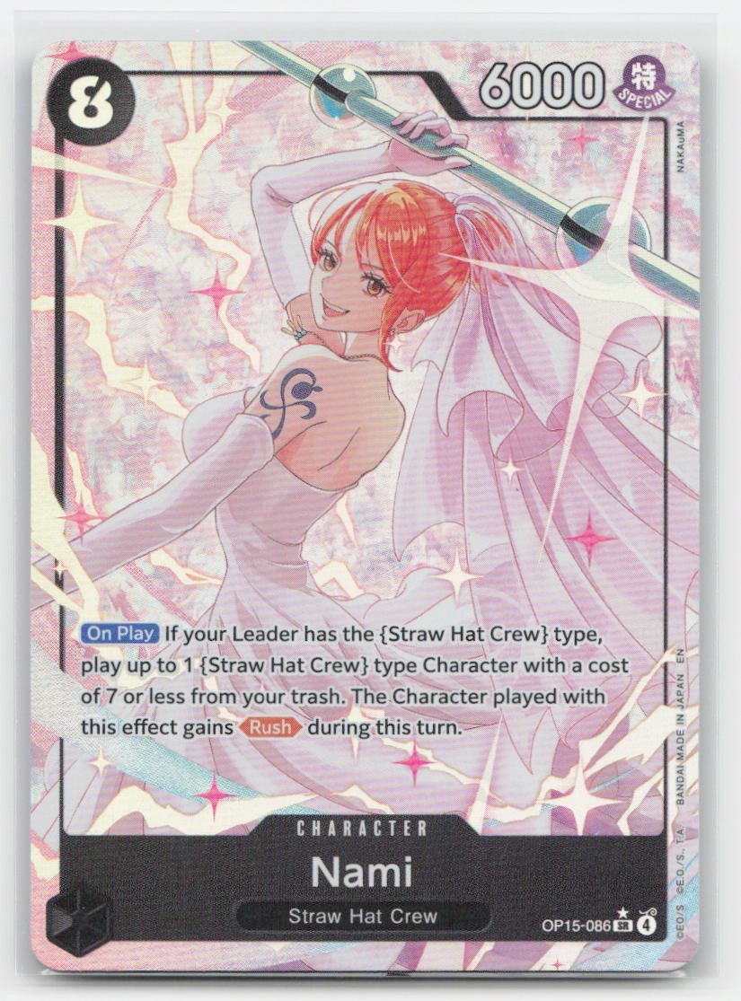 Nami 2026 Adventure on Kami's Island #OP15-086 Super Rare