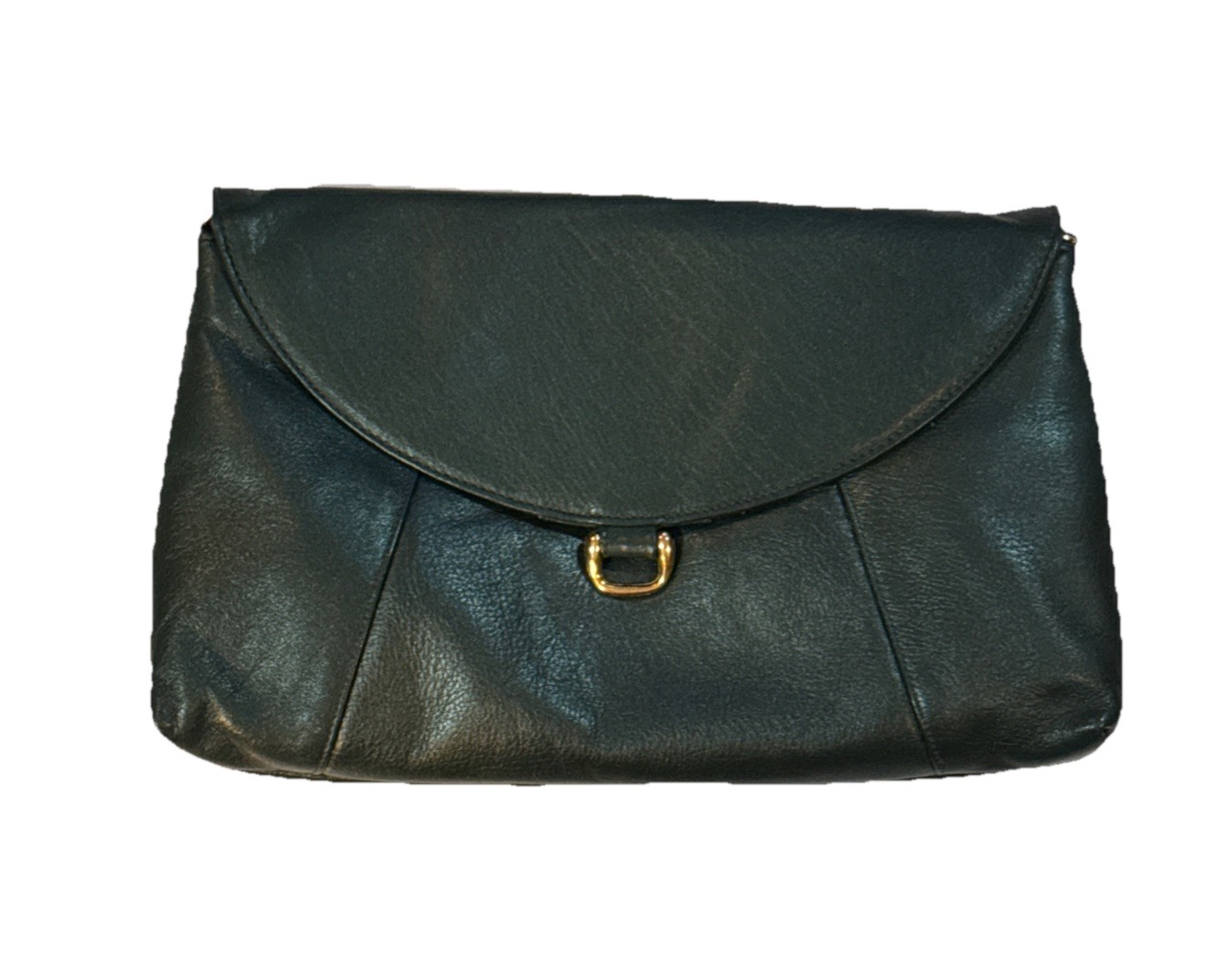 Glorious Brand Forest Green Genuine Leather Shoulder Purse Bag, Detachable Strap