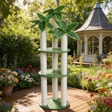 68 Inch Outdoor Cat Tree Tower Waterproof Cylindrical Scratching Post Patio
