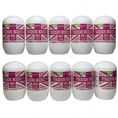 10 Pack Keep It Kind Fresh Kidz Girls Natural Deodorant 1.86 Fl Oz Pink