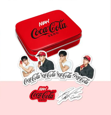 BTS V x Coca Cola Coke Promotional Tin Case & Sticker+ Free Gift