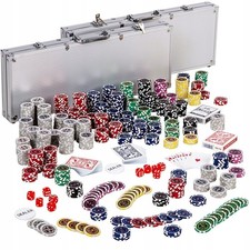 Poker Set 1000 Chips 7 Taglioni Dealer Pulsante Dadi Carte