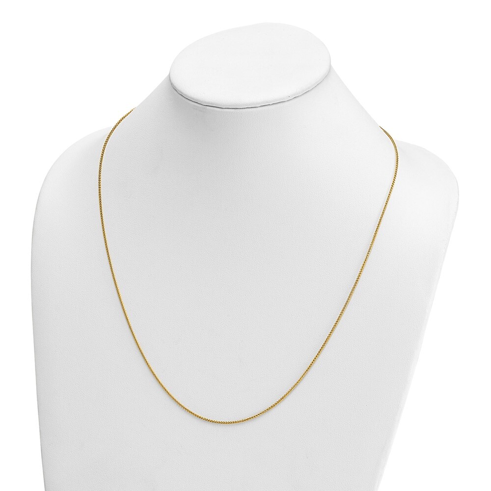 アクセサリー 19SO 24/7 18k necklace 18k Yellow Gold Polished 1.3mm Solid Wheat Chain Necklace 24