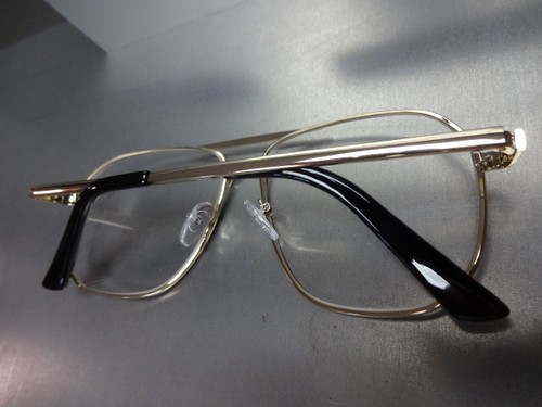 Men's Classic Vintage Retro Style READING EYE GLASSES READERS Gold Metal Frame - Picture 7 of 14