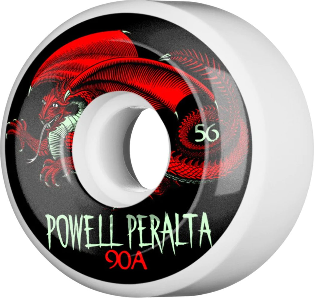 Powell Peralta Oval Dragon White 56mm 90a Skateboard Wheels | eBay