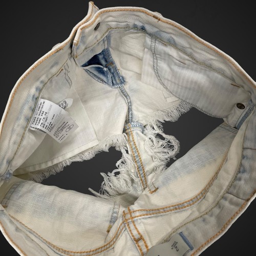 Abercrombie & Fitch Light Wash Cut Off Jean Shorts Denim Size - Picture 9 of 9