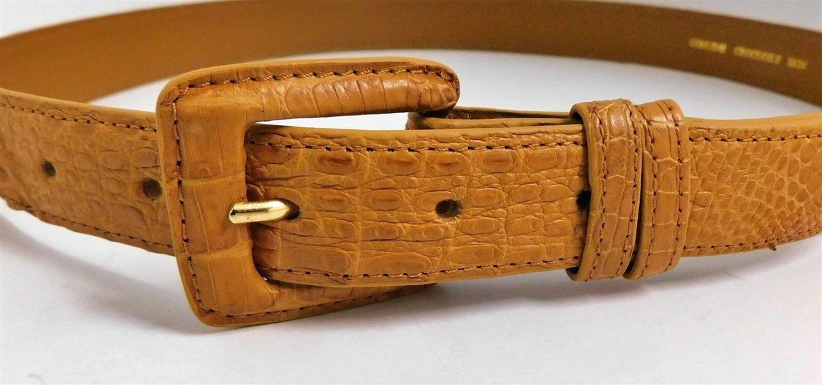 Genuine Crocodile Blond Belt sz 32 | eBay display picture 3