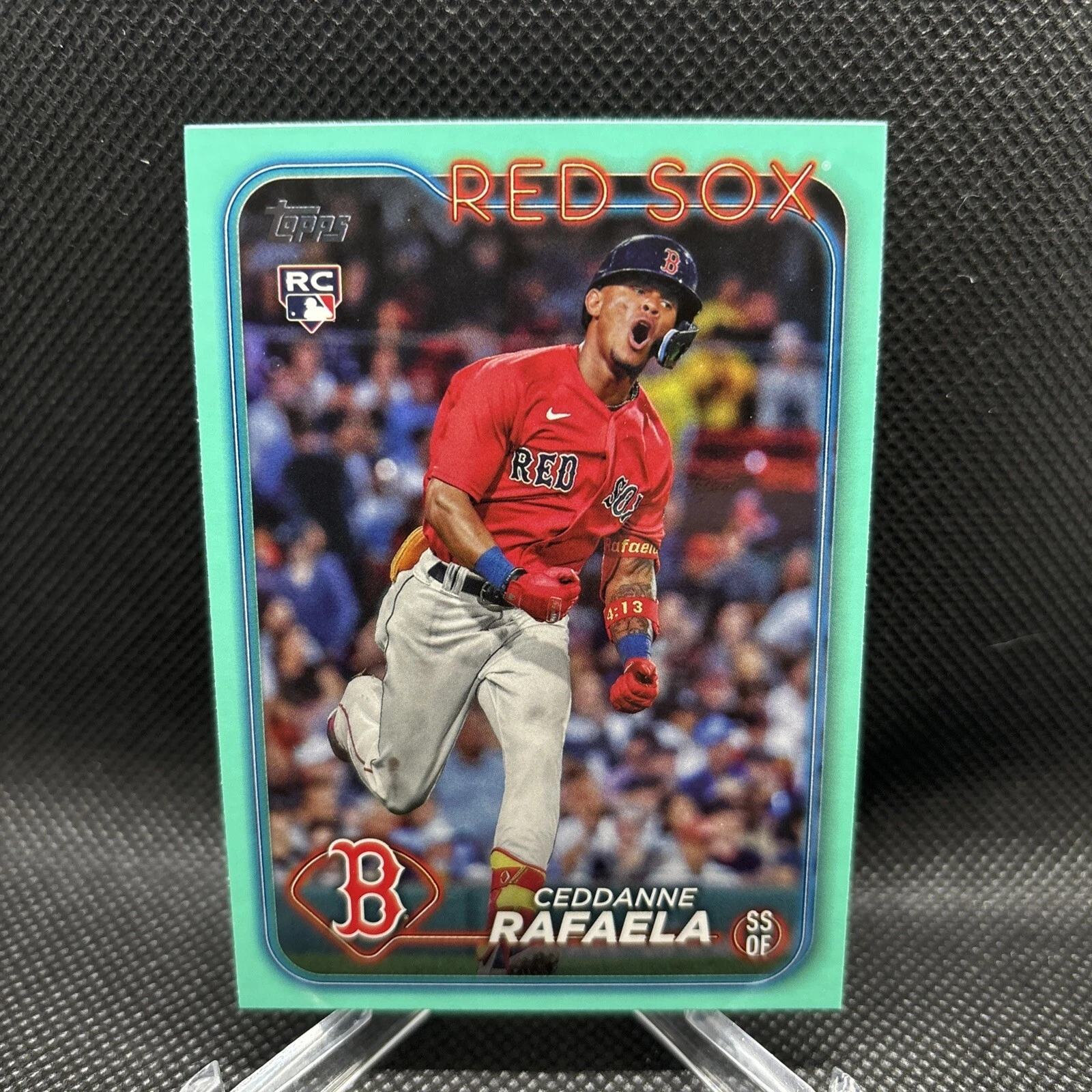 2024 Topps Series 1 - Ceddanne Rafaela - RC Aqua Fanatics Red Sox # 313