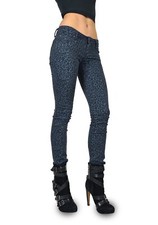 TRIPP EMO GOTH ROCKER GRAY CHEETAH JUNGLE JEAN PANTS SKINNY CYBER PUNK IL8833D