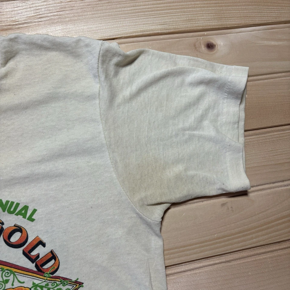 复古 1987 Hearts Of Gold Cantaloupe Festival 单针衬衫 尺寸 M ü — 第 4/4 张图片