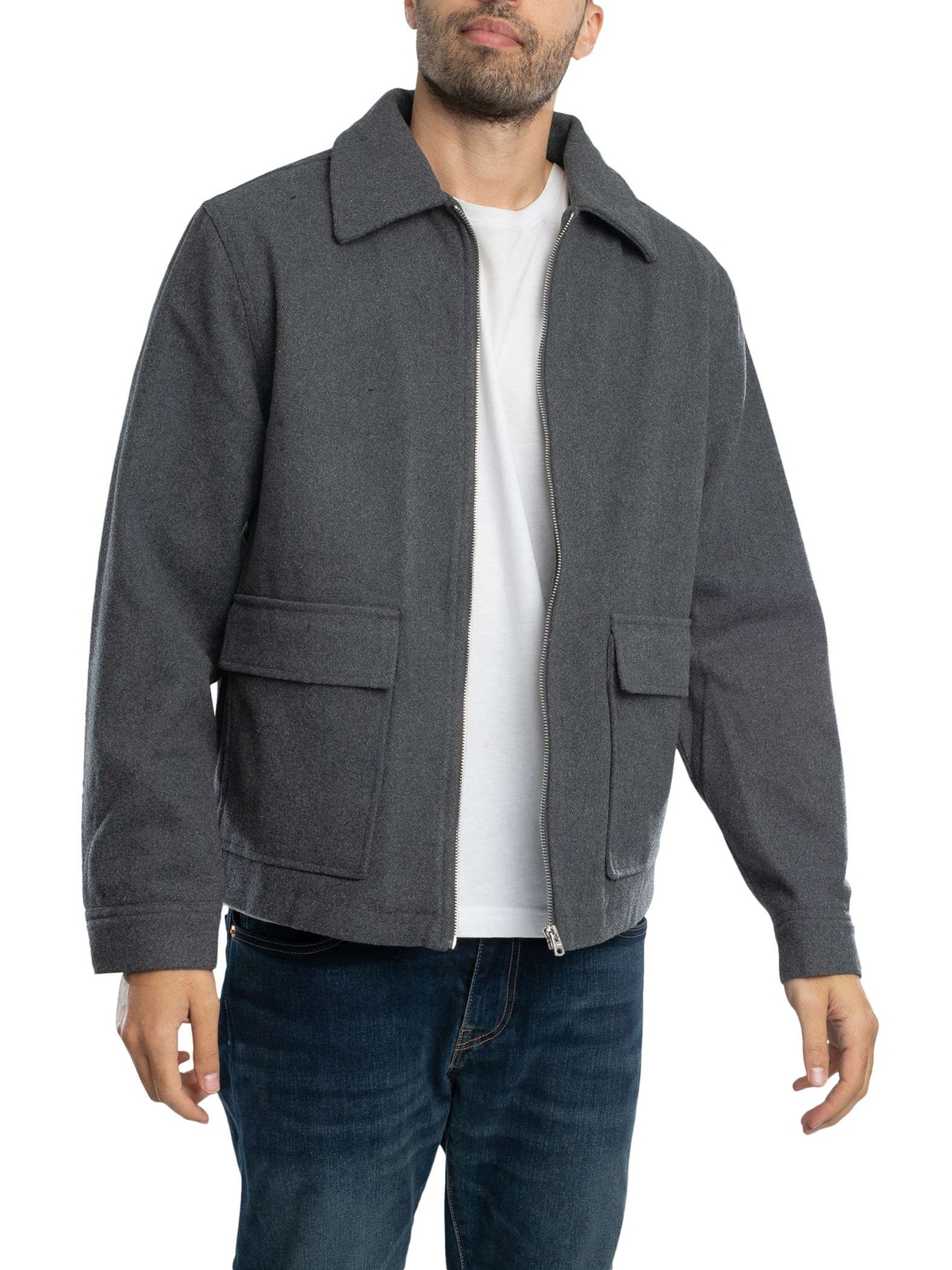 Однотонная мужская куртка Meier серая 10290₽