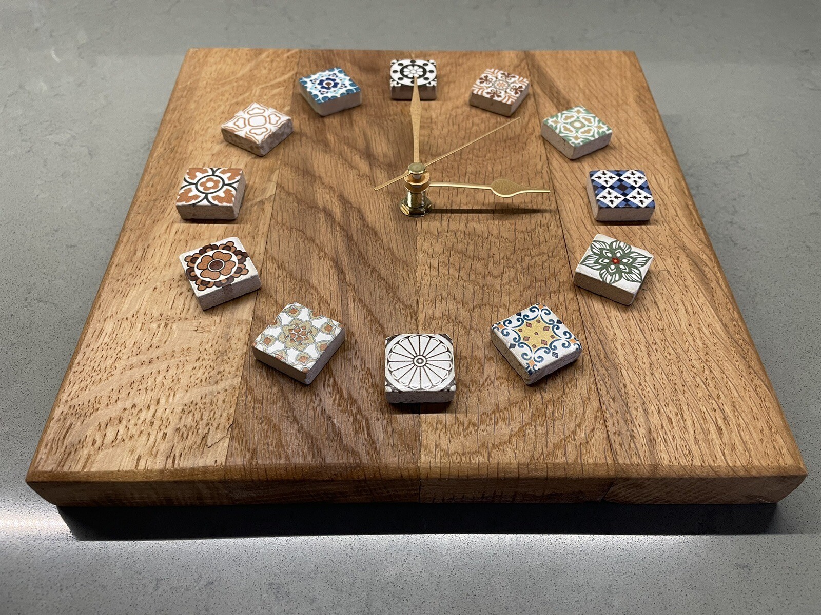 Handmade Oak Wooden Clock eBay