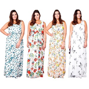 floral print chiffon maxi dress
