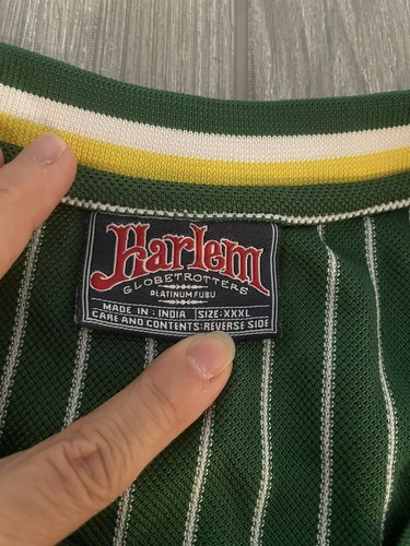 Harlem Globetrotters Mens Size 3XL Green Yellow Curly #22 Basketball Tank Jersey - Picture 6 of 10