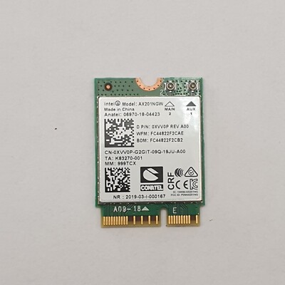 Dell Latitude 5410 WLAN Karte Wifi Intel AX201NGW Wireless Modul
