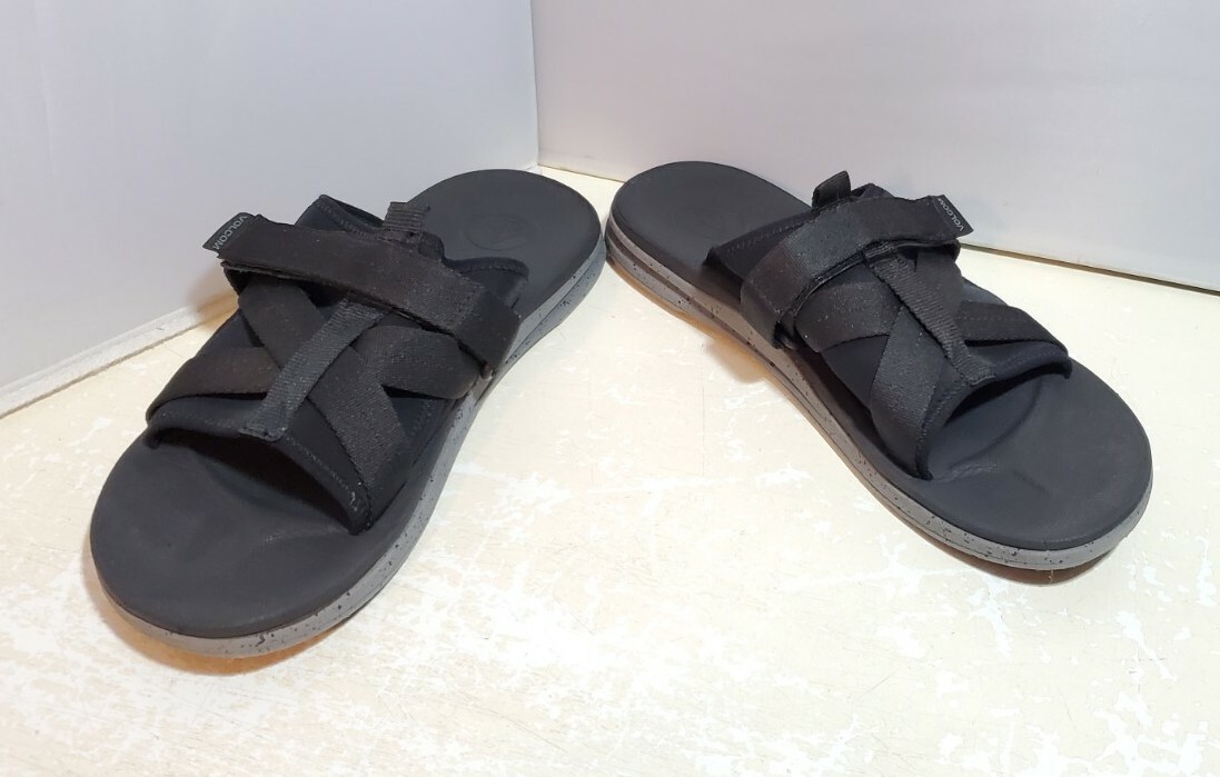Volcom Black Adjustable Strap Slides Sandals Flip… - image 3