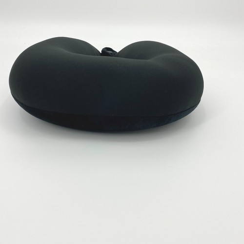 Black U Shaped Travel Pillow Neck Support Head Rest Airplane Sleep Cushion - Picture 4 of 4