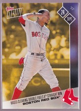 Red Sox 6th Straight Win 9.24.17 Mookie Betts 2017 Topps NOW PWB-10 SP ONLY 401