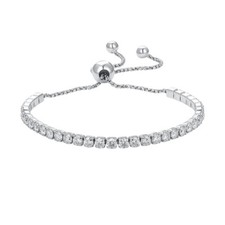3.5ct 3mm D Moissanite Tennis Bracelet for Women 925 Silver 13-23cm Adjustable