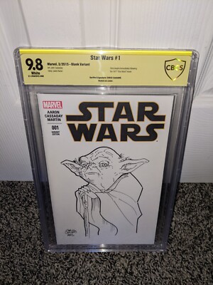 Star Wars 1 Blank CBCS 9.8 Yoda Sketch 