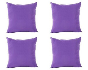 Purple Plain 4 Pcs Set 16 Indian Pillow Cover Sofa Decorative Cushion Covers Ebay