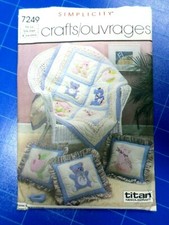 Baby Decor Sewing Pattern Simplicity 7249 Vintage-Un-Cut, New Condition Nursery