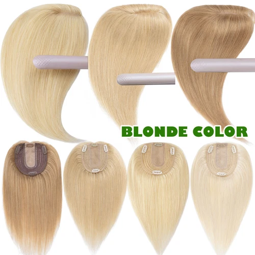100% Echthaar Topper Toupet Extensions Clip In Remy Human Hair Toupee Haarteil l - Bild 16 von 84