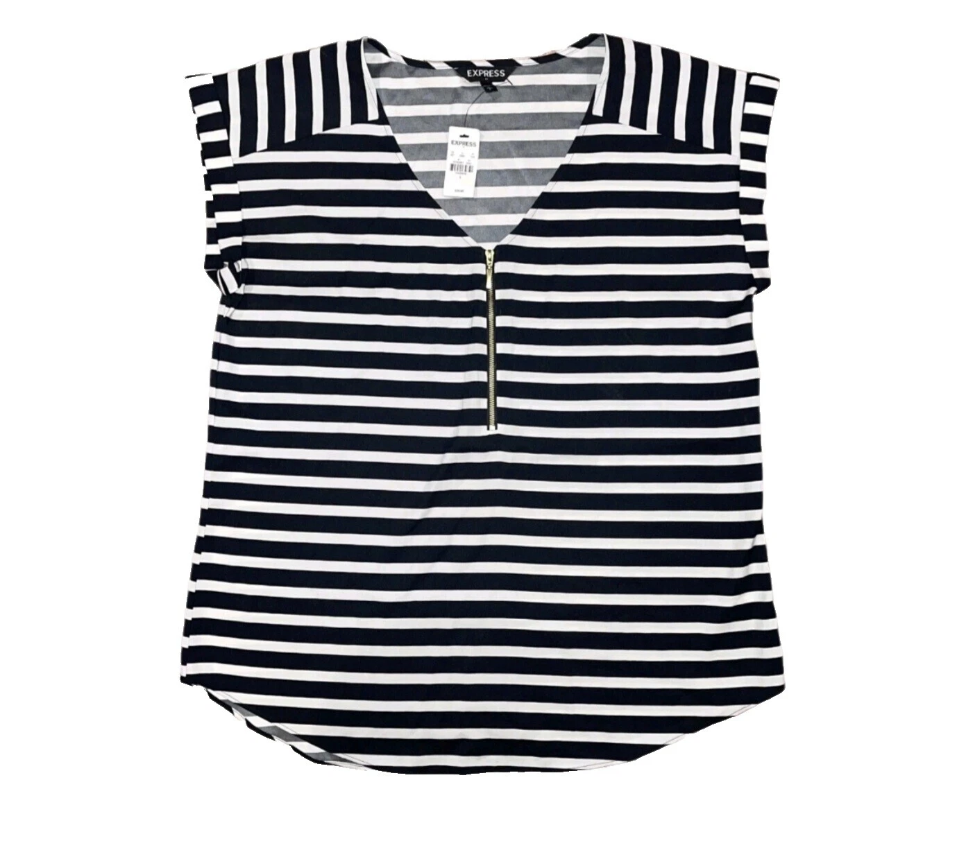 Camisetas a rayas de seda Express para Mujeres