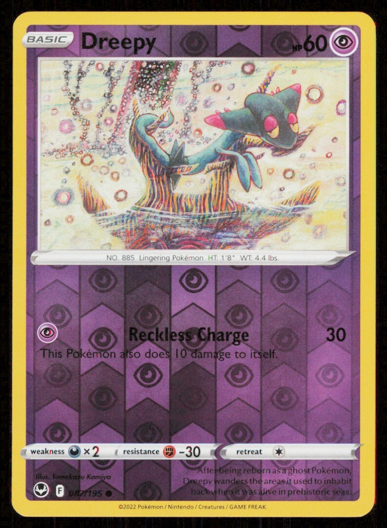 Dreepy #087/195 Reverse Holo 2022 Pokemon Silver Tempest LP