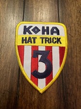 KOHA Kalamazoo MI Hockey League Iron On Patch Rare 4” Logo USA Hat Trick