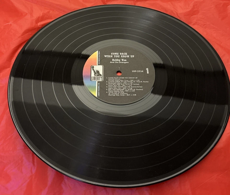RARE, Bobby Vee: “Come Back When You Grow Up” (1967). #LST-7534. Mint. - Image 3 of 4