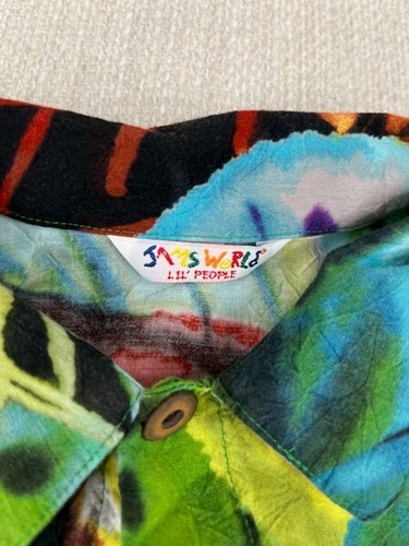 Jams World Lil' People Hawaiian Shirt Kids Large L Jasper Rayon Made In USA Surf - Picture 2 of 10