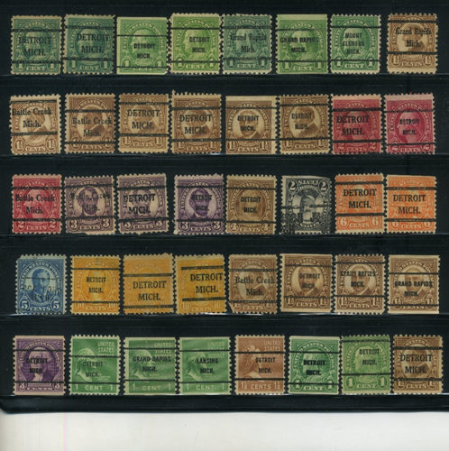 US Precancel Michigan State Collection TEN219