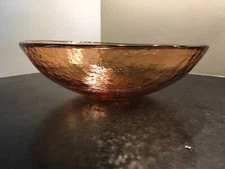 Fire and Light Recycled Glass Copper 11”  Serving Bowl