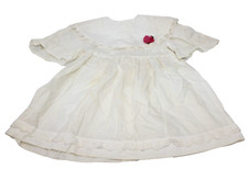 Just Kidding Girls Ivory Vintage Dress Size 6 Embroidered Lace Collar Rose