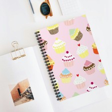 Cute quirky cupcake Spiral Notebook - Lined Pages