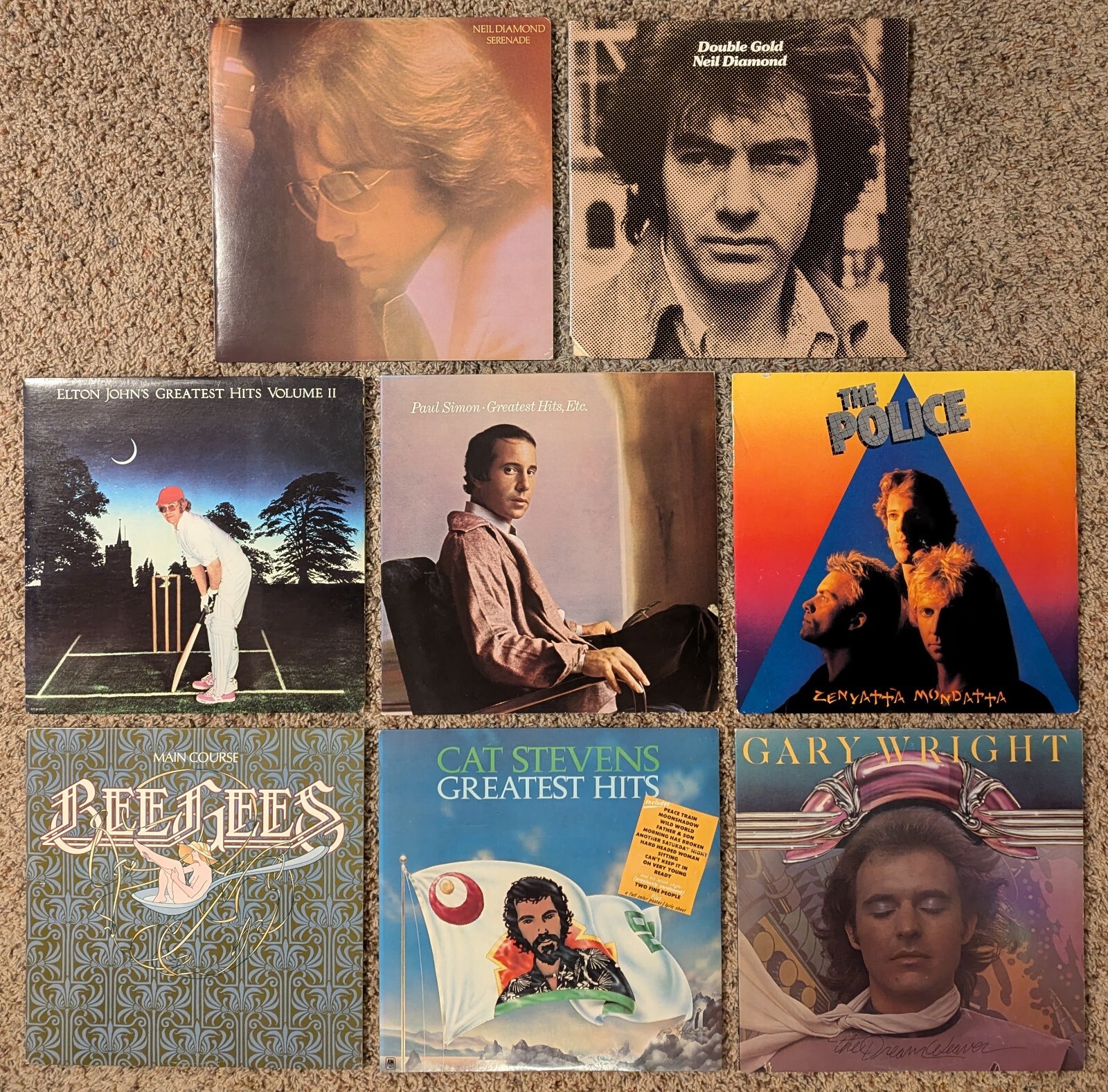 Lot of 8 Vinyl LP Albums (Soft Rock, Pop Rock) Neil Diamond, Elton John & More