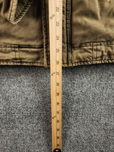 Levis kleine grüne Cargojacke durchgehender Reißverschluss Druckknopf gefüttert hoher Kragen Mantel Taschen Herren - Bild 4 von 23