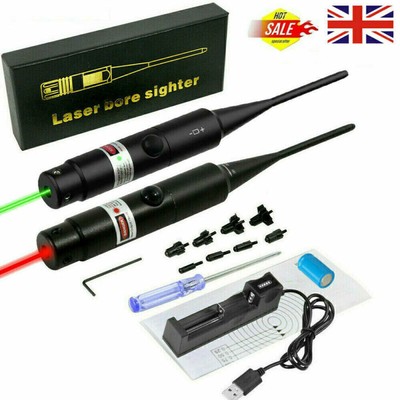 Professional Laser Bore Sight Kit Multiple Caliber Upgraded Green Bore