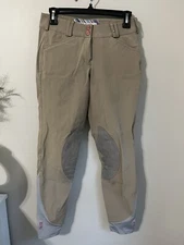 Tredstep Ireland Symphony Beige Tan Front Zip Breeches Tan Size 26L