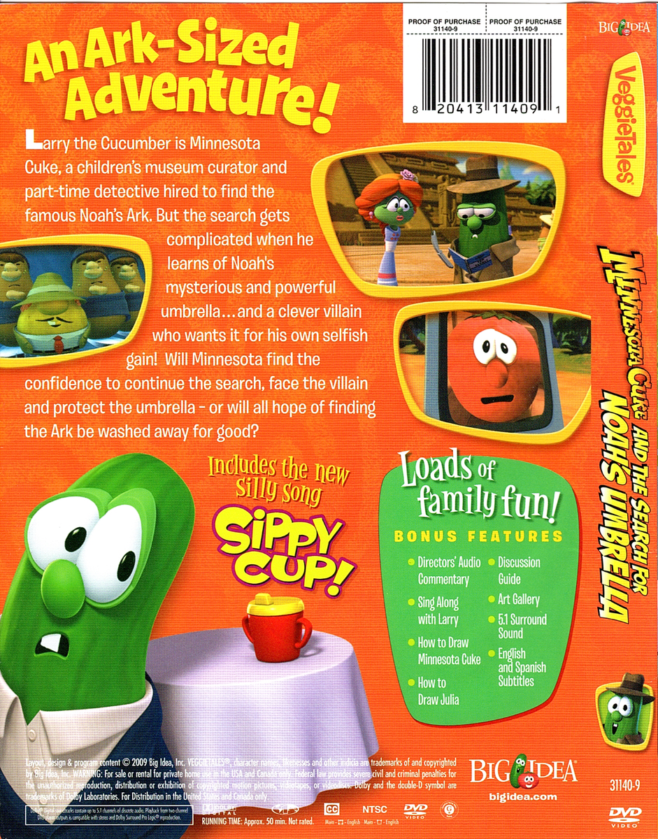 Veggie Tales on DVD; 3rd 1 FREE! Musically animated Bible stories