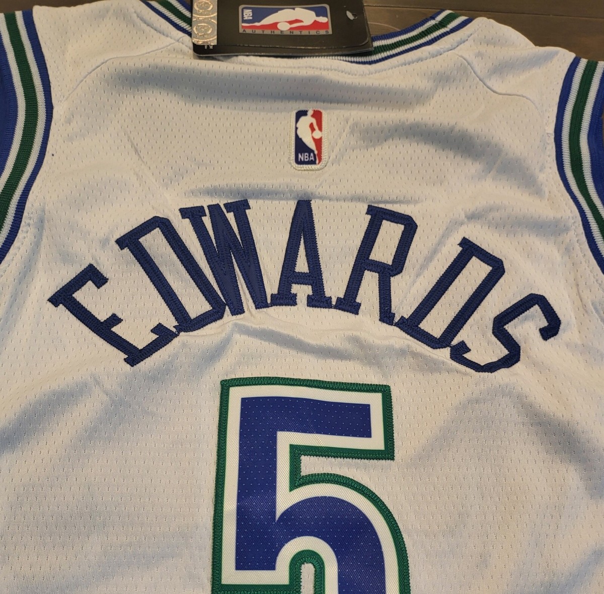 YOUTH Anthony Edwards #5 Minnesota Timberwolves Stitched White