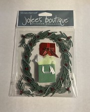 New Jolee's Boutique Christmas Pine Wreath with Gifts Sticker Collage Holiday
